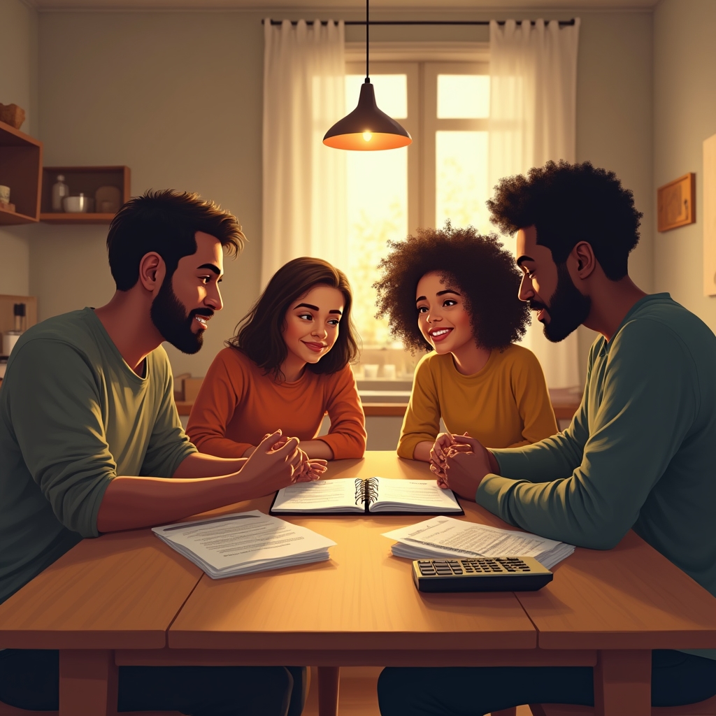 Persona joven revisando gastos personales en un cuaderno junto a un portátil
